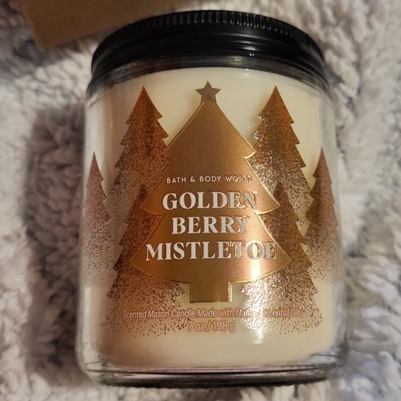 Candle 1 wick Golden Berry Mistletoe - Picture 1 of 1